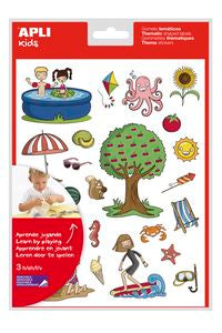 BLISTER 3 HOJAS GOMETS VERANO AUTOADHESIVOS