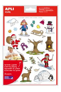 BLISTER 3 HOJAS GOMETS INVIERNO AUTOADHESIVOS