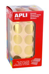 ROLLO GOMETS REDONDO ORO AUTOADHESIVOS 20MM