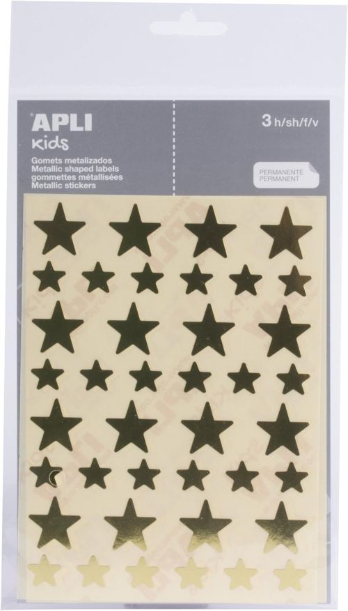 BOLSA 3 HOJAS GOMETS ESTRELLA ORO PERMANENTES