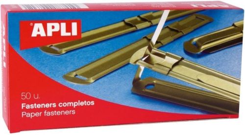 C/50 FASTENER COMPLETO DORADO APLI