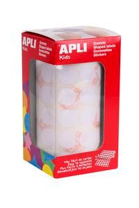 ROLLO GOMETS REDONDO BLANCO AUTOADHESIVOS 15MM