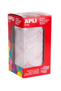 ROLLO GOMETS TRIANGULARES BLANCO AUTOADHESIVOS 20MM