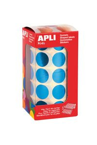 ROLLO GOMETS REDONDO AZUL METALIZADO AUTOADHESIVOS 20MM