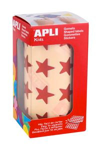 ROLLO GOMETS ESTRELLA ROJO METALIZADO AUTOADHESIVO 19,5MM