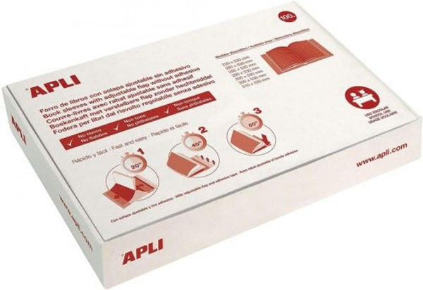 C/100 forro libros ajustable 31x53cm pvc apli