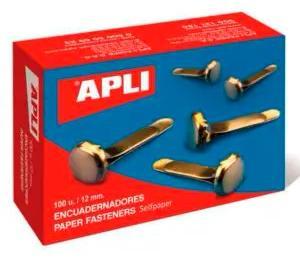 C/100 encuadernadores metalicos 12mm sin arandela
