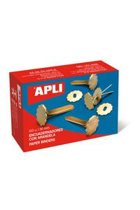 C/100 encuadernadores con arnadela 30 mm apli