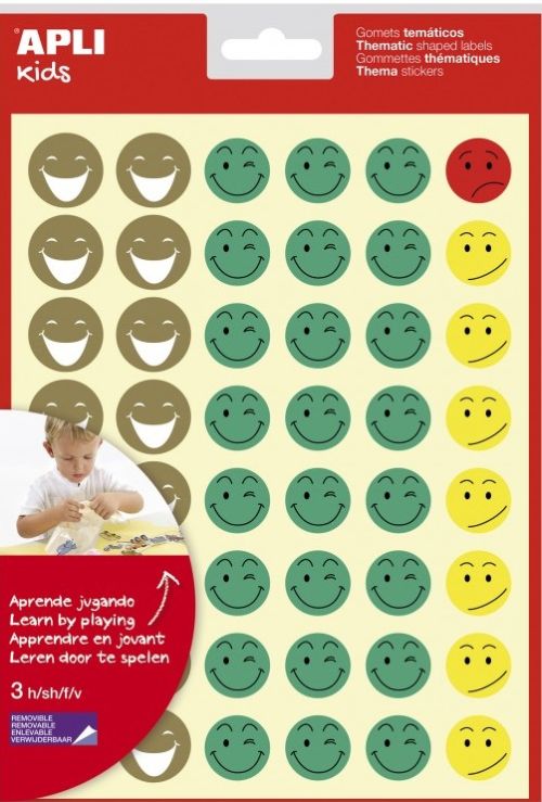 BOLSA HOJAS GOMETS CARAS 4 COLORES Y GESTOS