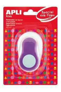 Perforadora papel y goma eva redondo lila 25,4mm