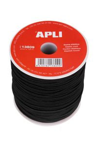 BOBINAS DE GOMA ELASTICA REDONDA 2MMX100M NEGRA