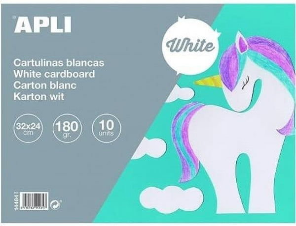 BLOC MANUALIDADES 10 CARTULINAS BLANCAS 32X24CM 170G