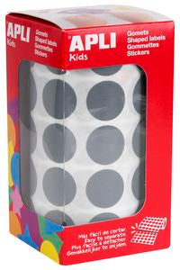 ROLLO GOMETS REDONDO GRIS AUTOADHESIVOS 20MM