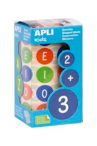 ROLLO GOMETS VOCALES MULTICOLOR AUTOADHESIVOS 20X18MM