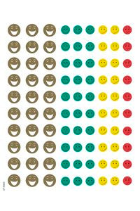 BOLSA 2 HOJAS GOMETS CARA FELIZ PEQUEÑOS REMOVIBLES