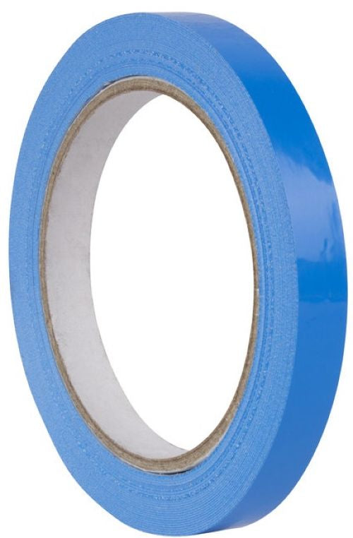 Paq/12 rollos cinta adhesiva 66mx12mm color azul pvc apli