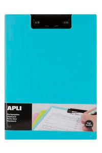 CARPETA A4 CON PINZA SUPERIOR POLIPROPILENO FOAM AZUL