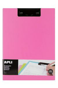 CARPETA A4 CON PINZA SUPERIOR POLIPROPILENO FOAM ROSA