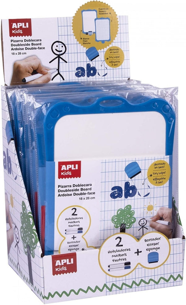 EXP 10 PIZARRA BLANCA 18X28CM CON BORRADOR Y 2 ROTULADORES