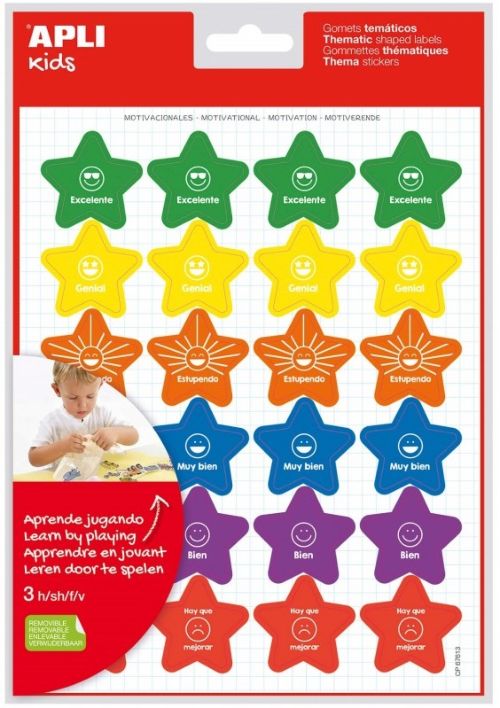 BOLSA GOMETS ESTRELLA MOTIVACIONALES COLORES SURTIDOS 3H