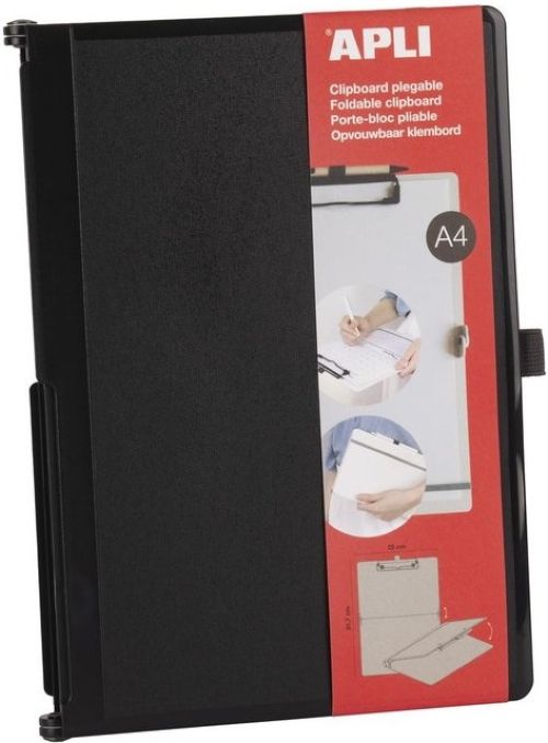 Clipboard plegable a4 plastico abs color negro