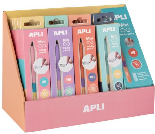 Exp 20 lapiz infinito mini hb tricolor colores surtidos