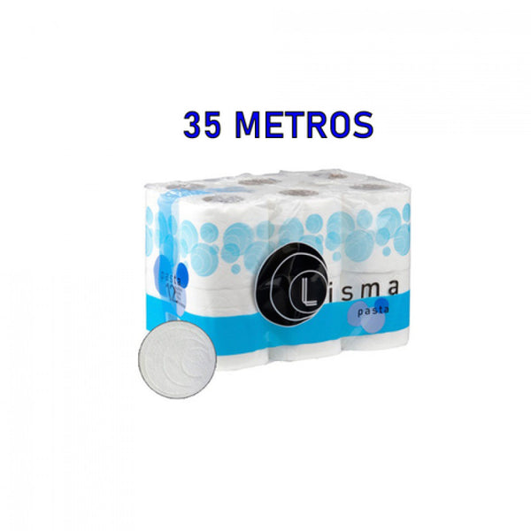 PAQ/12 ROLLOS PAPEL HIGIENICO DOMESTICO SUPER PASTA 35