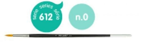 PAQ/6 PINCEL SINTETICO REDONDO Nº 0 SERIE 612 MANGO LARGO