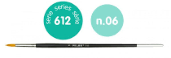 PAQ/6 PINCEL SINTETICO REDONDO Nº 6 SERIE 612 MANGO LARGO