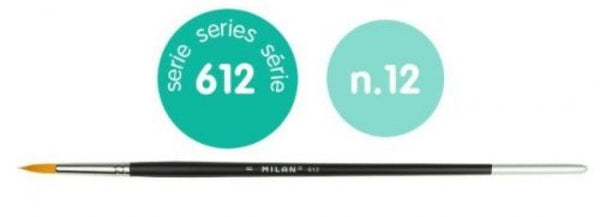 PAQ/4 PINCEL SINTETICO REDONDO Nº 12 SERIE 612 MANGO LARGO