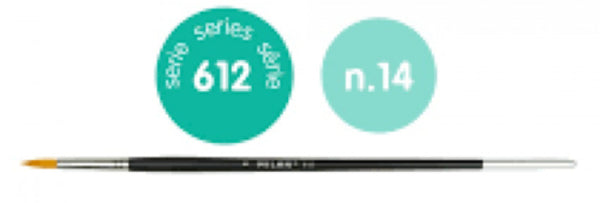 PAQ/6 PINCEL SINTETICO REDONDO Nº 14 SERIE 612 MANGO LARGO