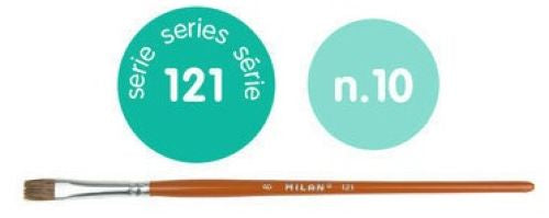 PAQ/6 PINCEL ESCOLAR PLANO Nº10 SERIE 121 MILAN