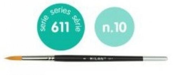 PAQ/6 PINCEL SINTETICO REDONDO Nº 10 SERIE 611 MANGO CORTO