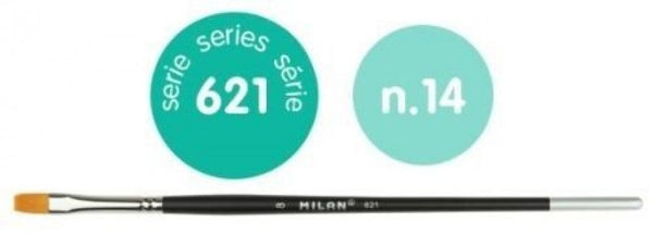 PAQ/3 PINCEL SINTETICO PLANO Nº 14 SERIE 621 MANGO CORTO
