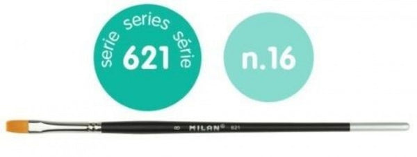PAQ/3 PINCEL SINTETICO PLANO Nº 16 SERIE 621 MANGO CORTO