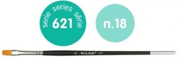 PAQ/4 PINCEL SINTETICO PLANO Nº 18 SERIE 621 MANGO CORTO