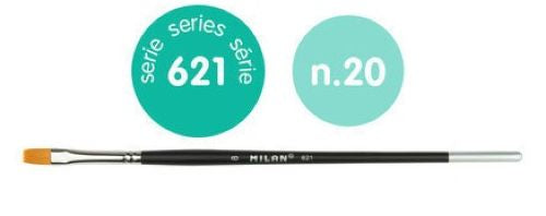 PAQ/4 PINCEL SINTETICO PLANO Nº 20 SERIE 621 MANGO CORTO