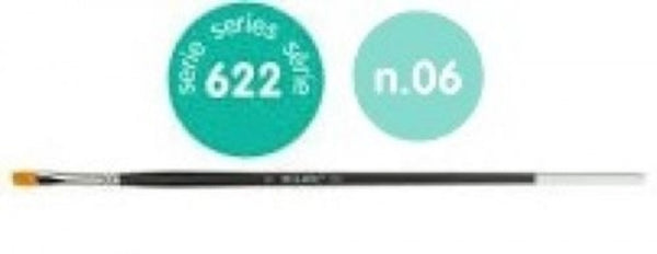 PAQ/6 PINCEL SINTETICO PLANO Nº 6 SERIE 622 MANGO LARGO