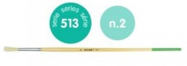 PAQ/12 PINCEL CERDA REDONDO Nº 2 SERIE 513 MANGO LARGO