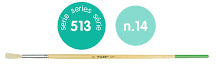PAQ/12 PINCEL CERDA REDONDO Nº 14 SERIE 513 MANGO LARGO