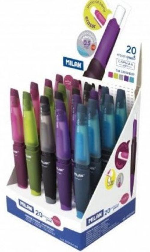 EXP 20 PORTAMINAS + GOMA 0,5MM CAPSULE SLIM MILAN