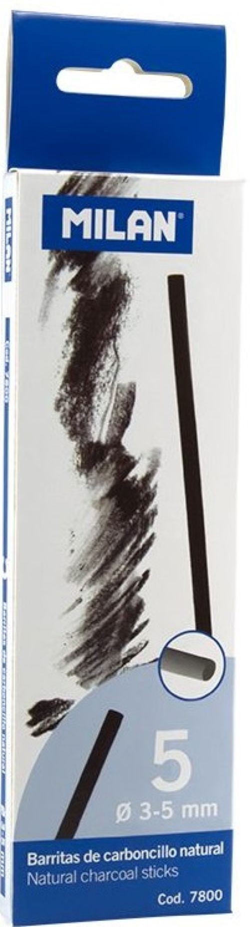 CAJITA 5 BARRITAS CARBONCILLO NATURAL Ø 3-5MM