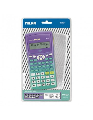 Calculadora cientifica m240 milan serie sunset verde 240 funciones