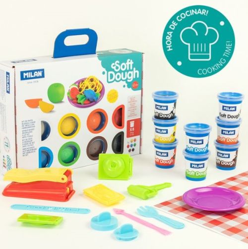 Kit pasta blanda soft douh ¡hora de cocinar! con herramientas para modelar