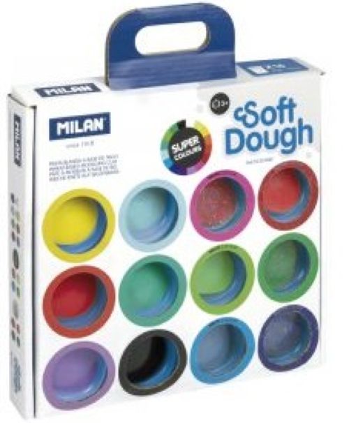 Kit pasta blanda soft dough ¡super colours! con herramientas para modelar