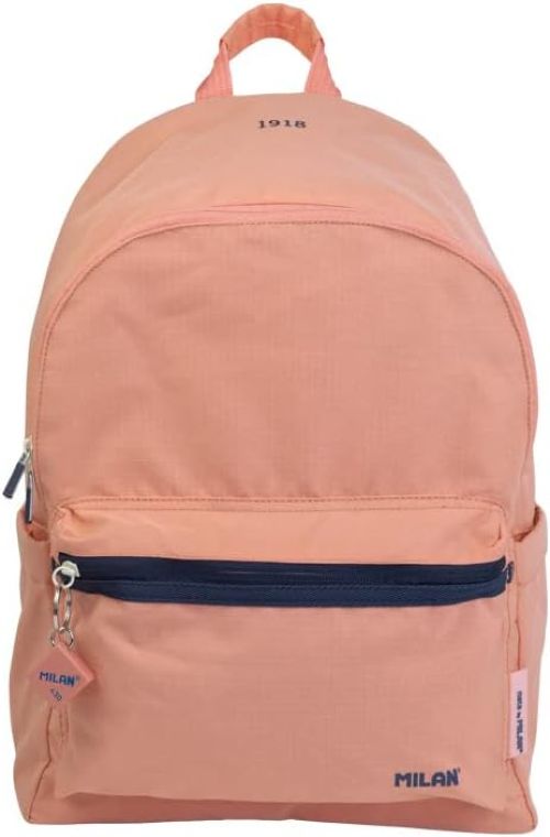 MOCHILA ESCOLAR DOBLE SERIE 1918 ROSA 41X30X18CM