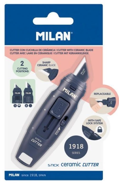 CUTTER CON CUCHILLA DE CERAMICA COLOR AZUL MILAN SERIE 1918