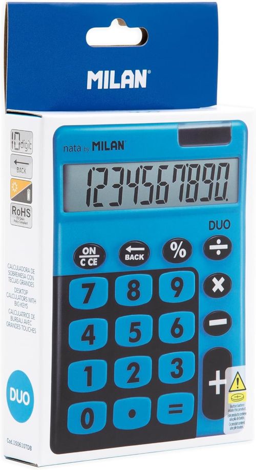 CALCULADORA TOUCH DUO 10 DIGITOS MILAN