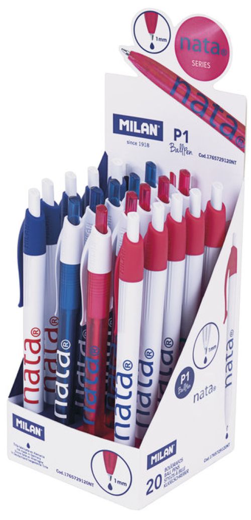 Exp 20 boligrafo p1 milan nata 624 tinta azul