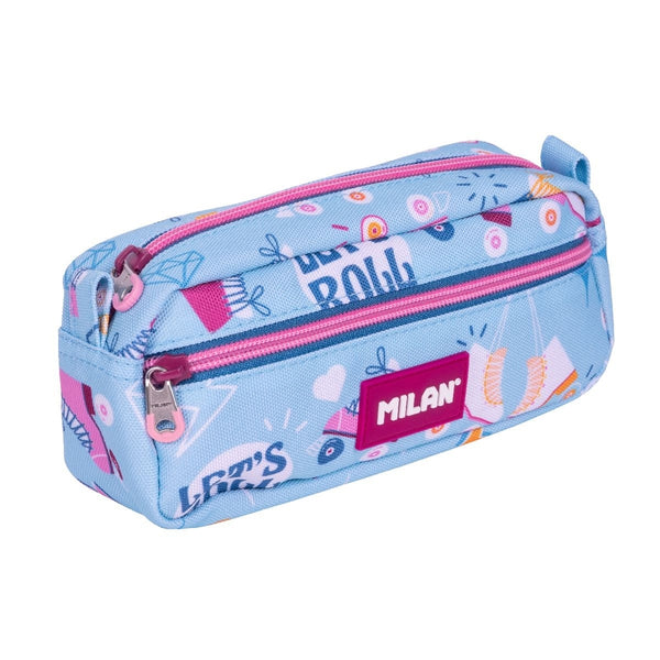 ESTUCHE PORTATODO RECTANGULAR 2 CREMALLERAS ROLLER 20X9X5CM